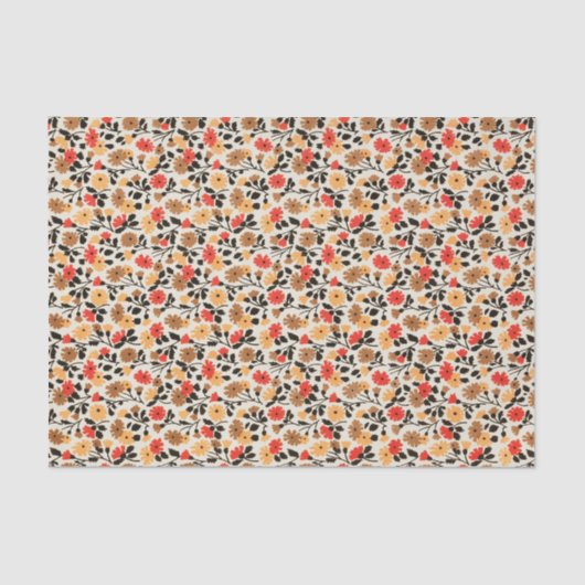 MCM bloempatroon medio midden eeuw modern Tissuepapier (Voorkant)