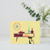 MCM Briefkaart voor meubelen met atomaire-erakkerk (Staand voorkant)