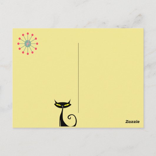 MCM Briefkaart voor meubelen met atomaire-erakkerk (Achterkant)