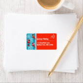 MCM Cardinals Kerst Kaart Adresetiketten Etiket (Insitu)