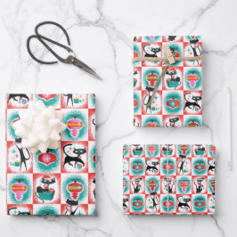 MCM Cats Kerstcadeau inpakpapier
