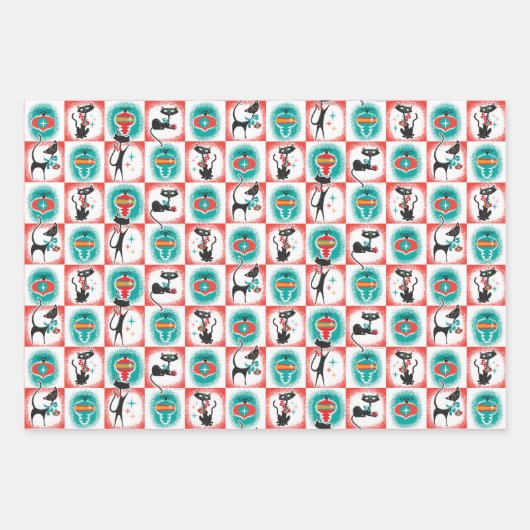 MCM Cats Kerstcadeau inpakpapier (Voorkant 2)