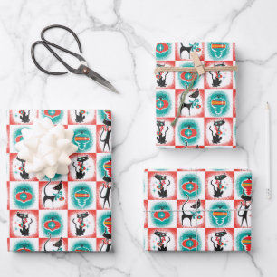 MCM Cats Kerstcadeau inpakpapier