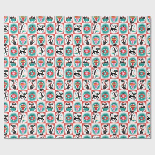 MCM Cats Kerstcadeau inpakpapier (Vlak)