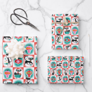 MCM Cats Kerstcadeau inpakpapier Vel