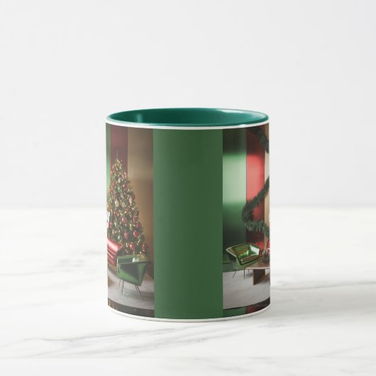 MCM Christmas Joy Green Combo Mug Mok (Midden)