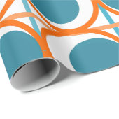 MCM-cirkels en lijnen Cadeaupapier (Rol Hoek)