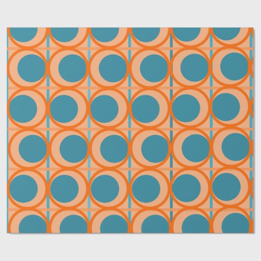 MCM-cirkels en lijnen Cadeaupapier (Vlak)