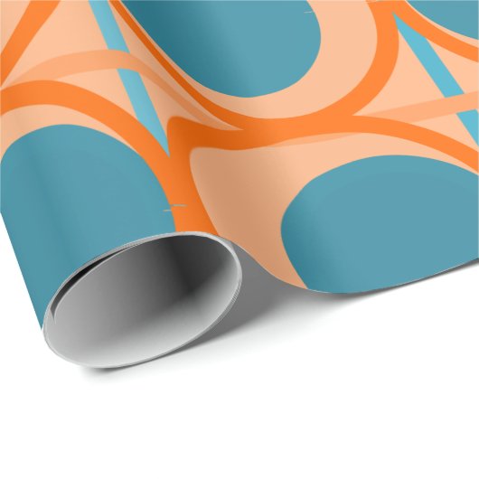 MCM-cirkels en lijnen Cadeaupapier (Rol Hoek)