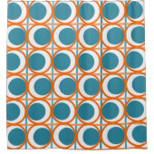 MCM-cirkels en lijnen Douchegordijn (Voorkant)