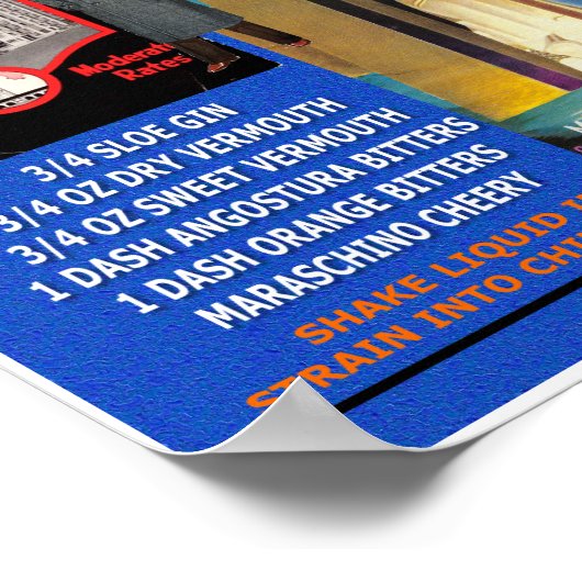 MCM COCKTAIL RECIPE 'SAN FRANCISCO' POSTER (Hoek)