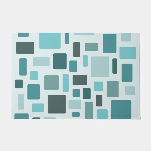 MCM Disarrayed Bricks Aquamarine Deurmat (Voorkant)