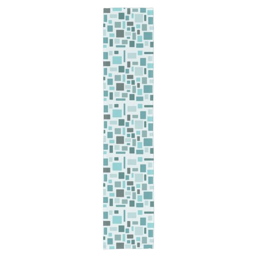MCM Disarrayed Bricks Aquamarine Korte Tafelloper (Voorkant)
