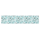 MCM Disarrayed Bricks Aquamarine Korte Tafelloper (Horizontaal)