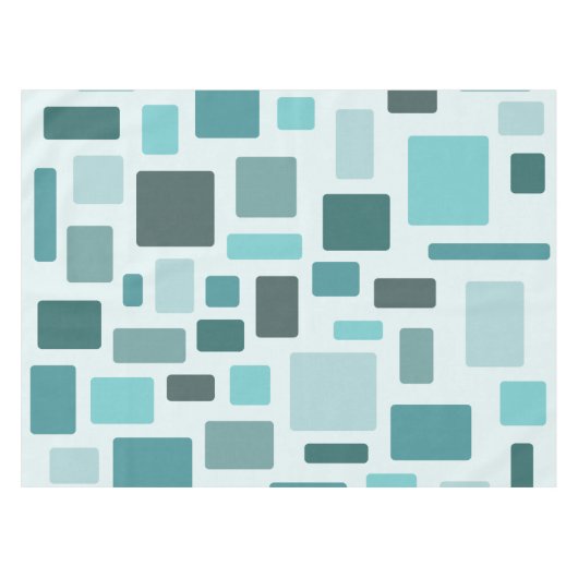 MCM Disarrayed Bricks Aquamarine Tafelkleed (Voorkant (Horizontaal))