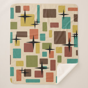 MCM Disarrayed Bricks Multicolored Sherpa Deken