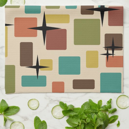 MCM Disarrayed Bricks Multicolored Theedoek (Gevouwen)