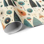 MCM Funky Zwarte Katten Bomen Bloemen Sterren Cadeaupapier (Rol Hoek)