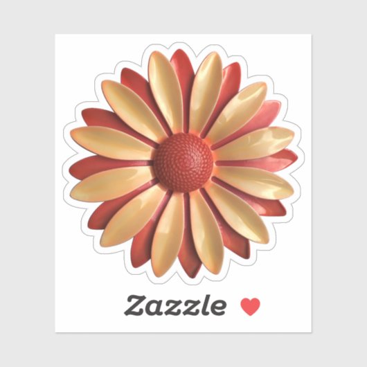 MCM Geel Oranje Daisy Flower Wedding Decor Sticker (Vel)