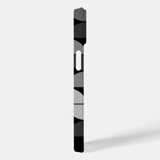 MCM Geometric Mod Circles Patroon - zwart en grijs Case-Mate iPhone Case (Achterkant / Rechts)