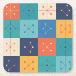 MCM Geometric Pattern Onderzetter Set