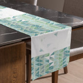 MCM Geometrisch Blauw Groen Modern Patroon Korte Tafelloper