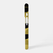 MCM Geometrisch patroon met cirkels - goud zwart iPhone 16 Hoesje (Linkerkant)