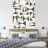 MCM Geometrische patronen Tafellampwissel B Canvas Afdruk (Insitu (Slaapkamer))