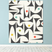 MCM Geometrische patronen Tafellampwissel B Canvas Afdruk (Insitu (Houten vloer))