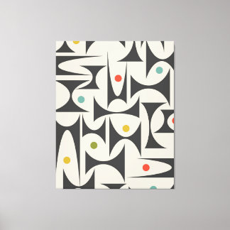 MCM Geometrische patronen Tafellampwissel B Canvas Afdruk