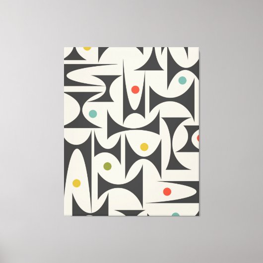 MCM Geometrische patronen Tafellampwissel B Canvas Afdruk (Voorkant)