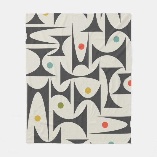 MCM Geometrische patroontabel Lampvoet Fleece Deken (Voorkant)