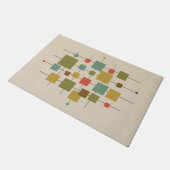 MCM geometrische vierkanten - Briefkaart magneet Deurmat (Schuin)