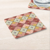 MCM Gold Pink Diamond Pattern Onderzetter Set (Schuin)
