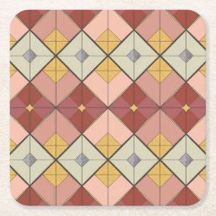 MCM Gold Pink Diamond Pattern Onderzetter Set
