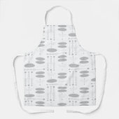 MCM Grijze Tones Trendy Mid-Century Modern Patroon Schort (Voorkant)