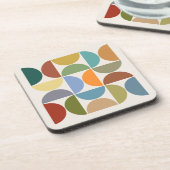 MCM Halfcirkelkleur op Cream Square Bier Onderzetter (Linkerzijde)