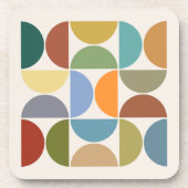 MCM Halfcirkelkleur op Cream Square Bier Onderzetter (Voorkant)