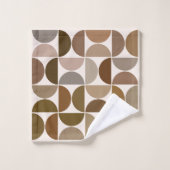 MCM Halfcirkels Browns+Cream Patroon Bad Handdoek (Wasdoekje)