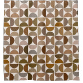 MCM Halfcirkels Browns+Cream Patroon Douchegordijn (Voorkant)
