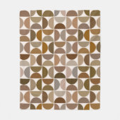 MCM Halfcirkels Browns+Cream Patroon Fleece Deken (Voorkant)