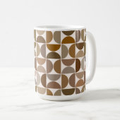 MCM Halfcirkels Browns+Cream Patroon Koffiemok (Voorkant rechts)