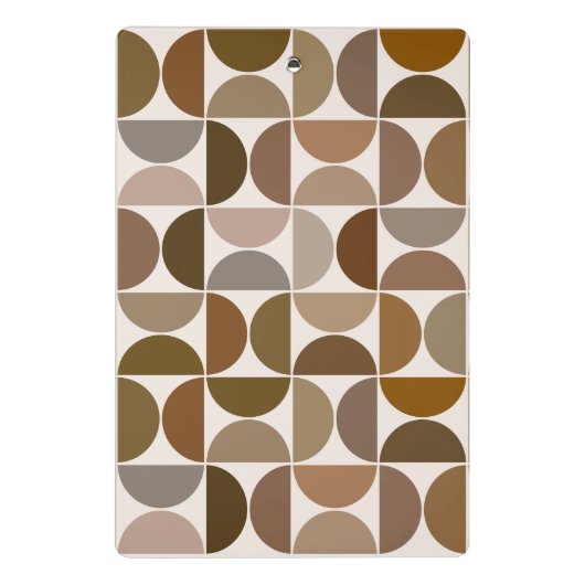 MCM Halfcirkels Browns+Cream Patroon Mini Klembord (Achterkant)