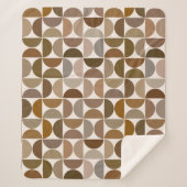 MCM Halfcirkels Browns+Cream Patroon Sherpa Deken (Voorkant)