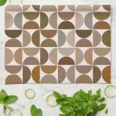 MCM Halfcirkels Browns+Cream Patroon Theedoek (Gevouwen)