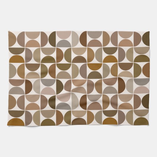 MCM Halfcirkels Browns+Cream Patroon Theedoek (Horizontaal)