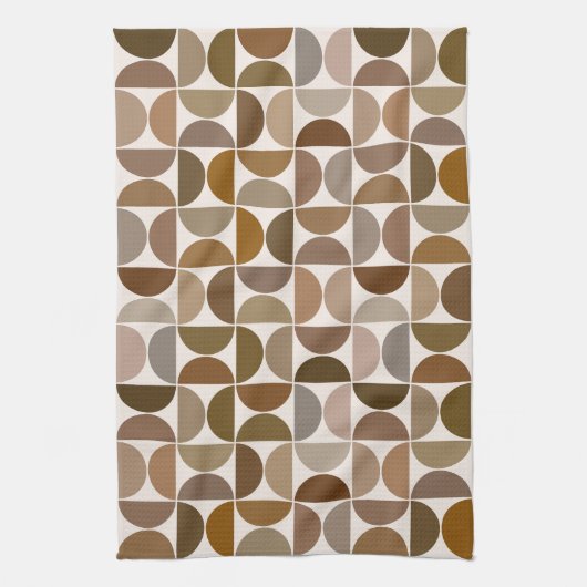 MCM Halfcirkels Browns+Cream Patroon Theedoek (Verticaal)