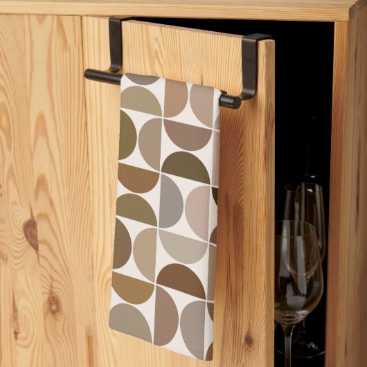 MCM Halfcirkels Browns+Cream Patroon Theedoek (Derde Gevouwen)