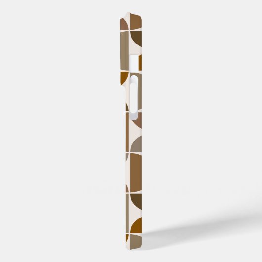 MCM Halfcirkels Browns+Crème Groot Patroon Case-Mate iPhone Case (Achterkant / Links)