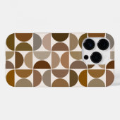 MCM Halfcirkels Browns+Crème Groot Patroon Case-Mate iPhone Case (Achterkant (horizontaal))
